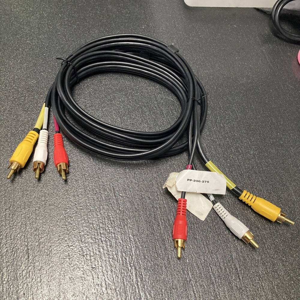 206-275 6-Feet 3-RCA Composite Video/Audio Cable Tv VCR DVD Player Television